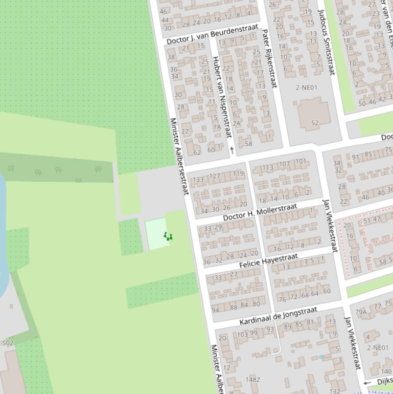 Kaart van de Min. Aalbersestraat.