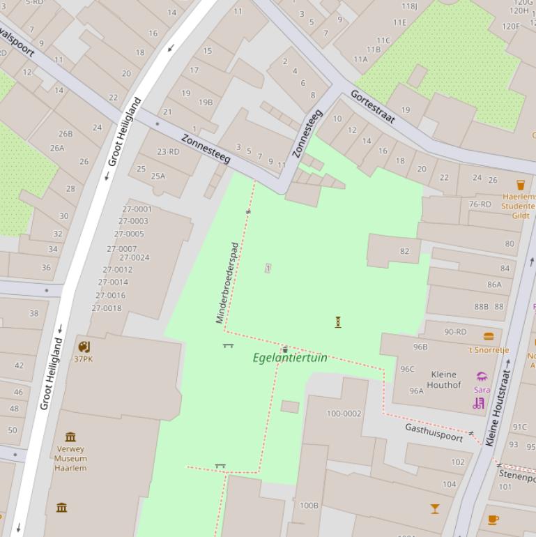 Kaart van het Minderbroederspad.