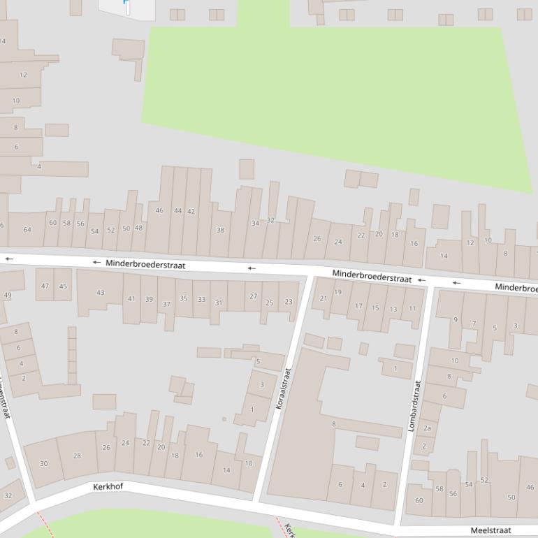 Kaart van de Minderbroederstraat.