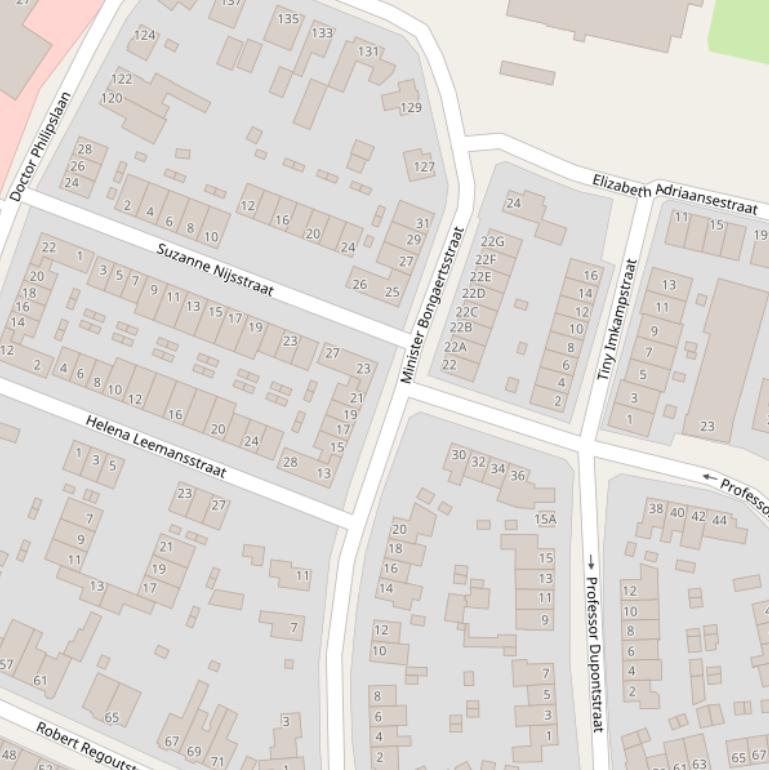 Kaart van de Minister Bongaertsstraat.