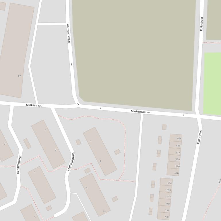 Kaart van de Minkestraat.