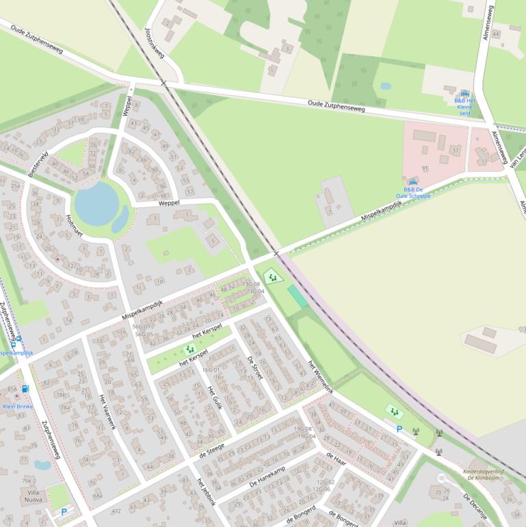 Kaart van de Mispelkampdijk.