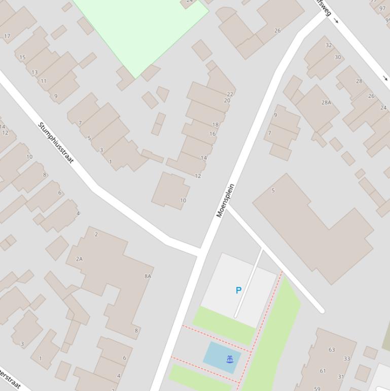 Kaart van het Moensplein.