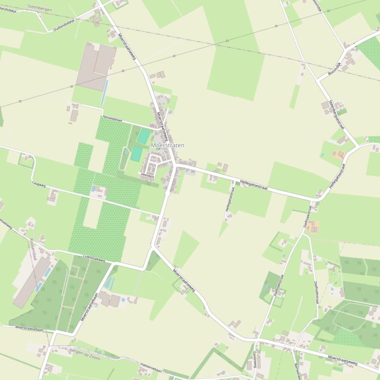 Kaart van de Moerstraatseweg.