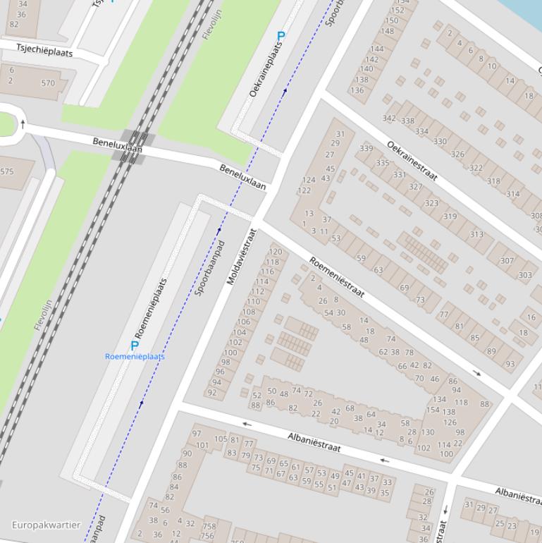 Kaart van de Moldaviëstraat.