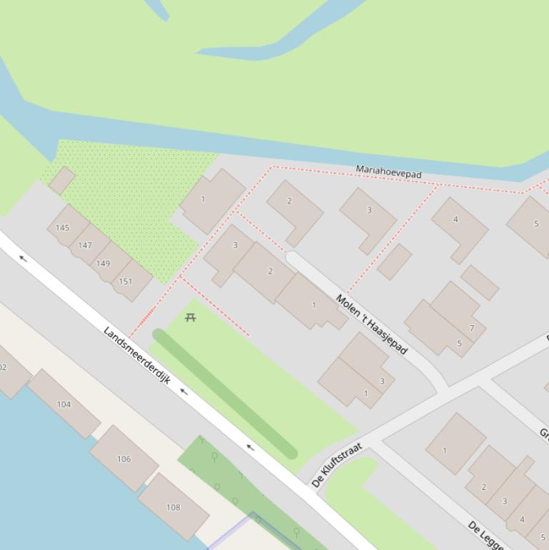 Kaart van  Molen ’t Haasjepad.