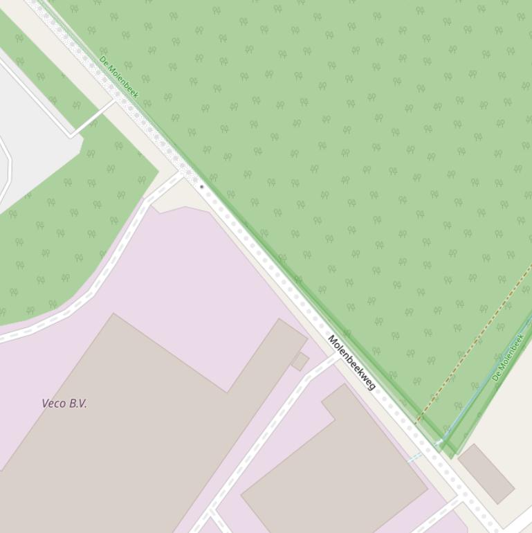 Kaart van de Molenbeekweg.