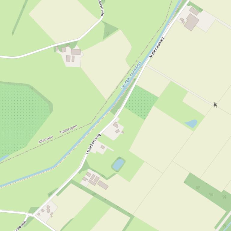 Kaart van de Molenbeekweg.