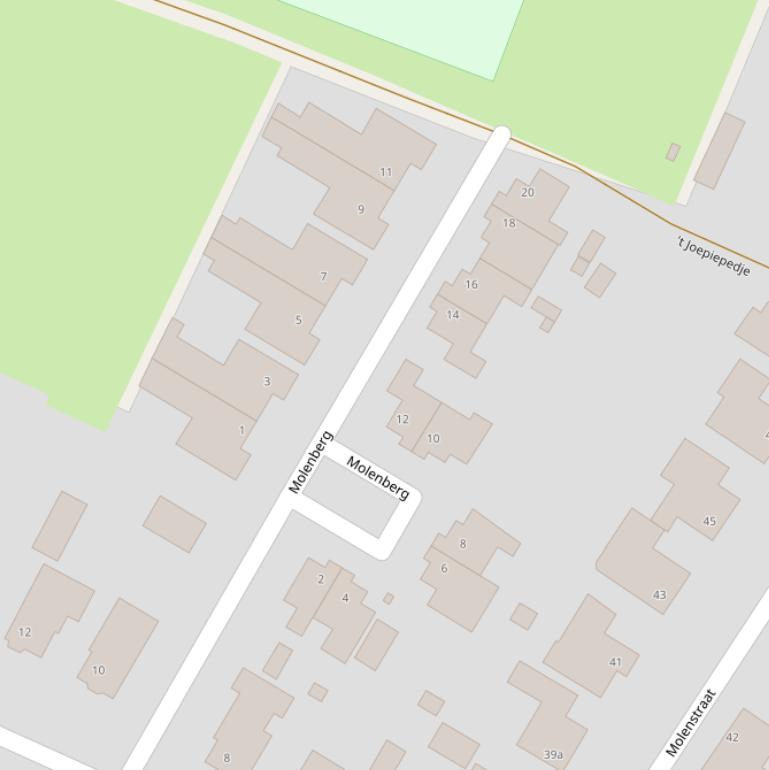 Kaart van  Molenberg.