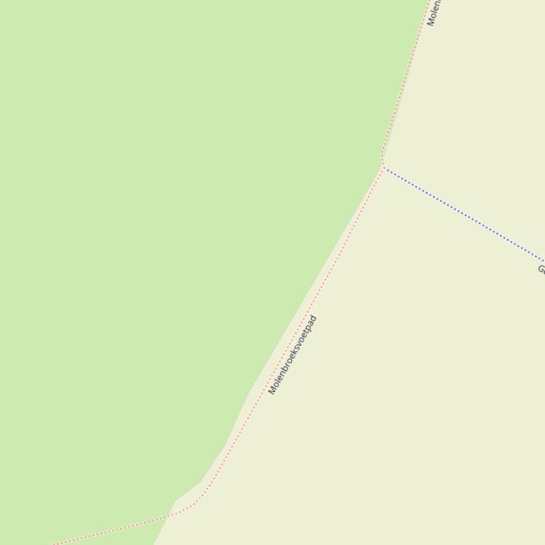 Kaart van het Molenbroeksvoetpad.