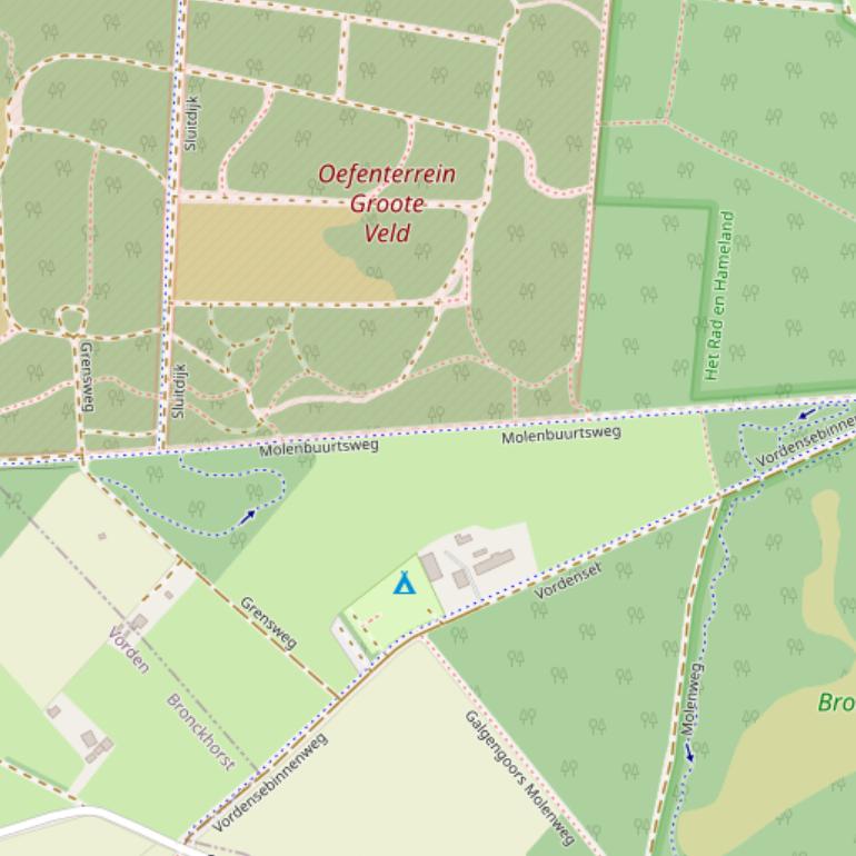 Kaart van de Molenbuurtsweg.