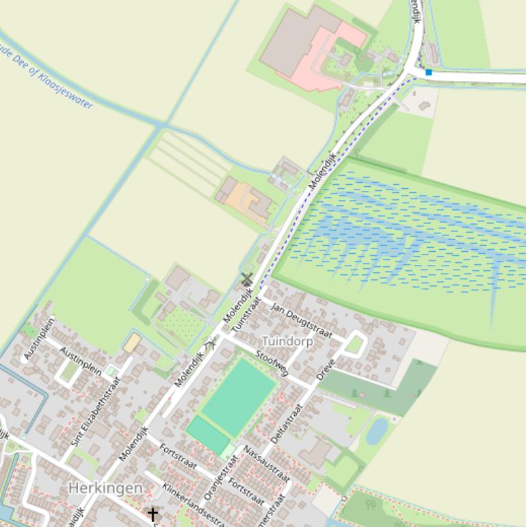 Kaart van de Molendijk.