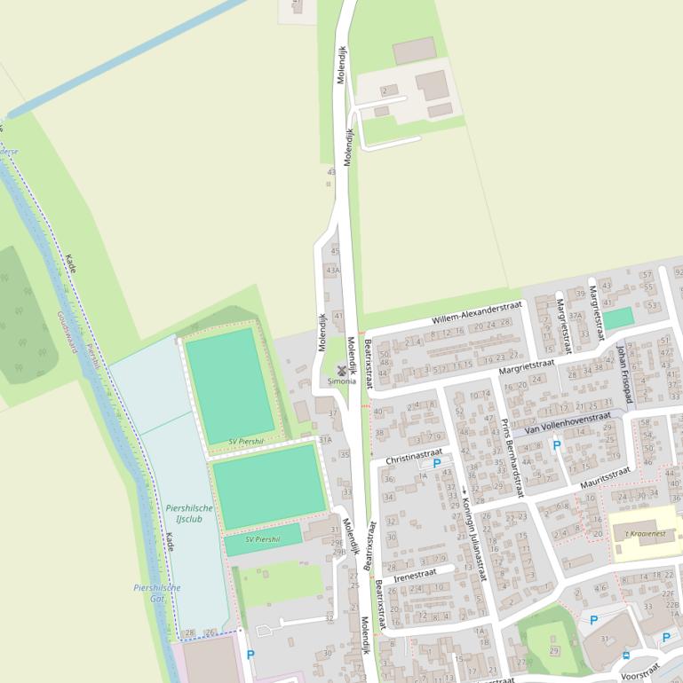 Kaart van de Molendijk.