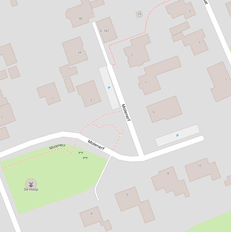 Kaart van het Molenerf.