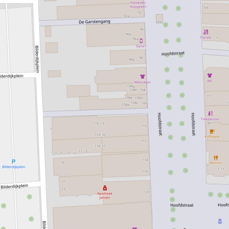 Kaart van  Molengang.