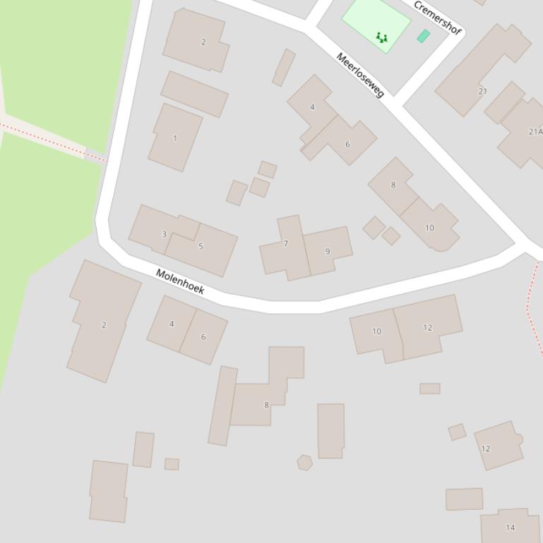 Kaart van  Molenhoek.