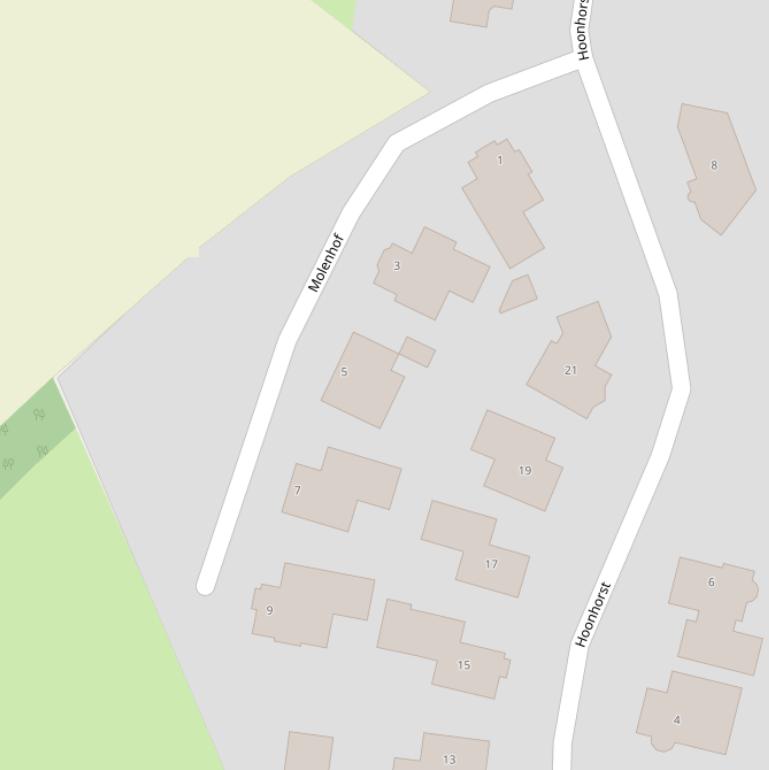 Kaart van de Molenhof.