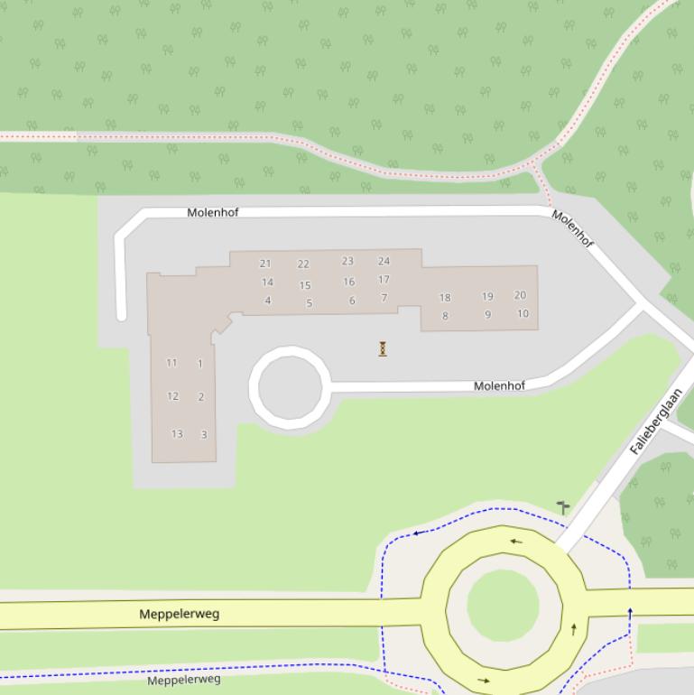 Kaart van de Molenhof.