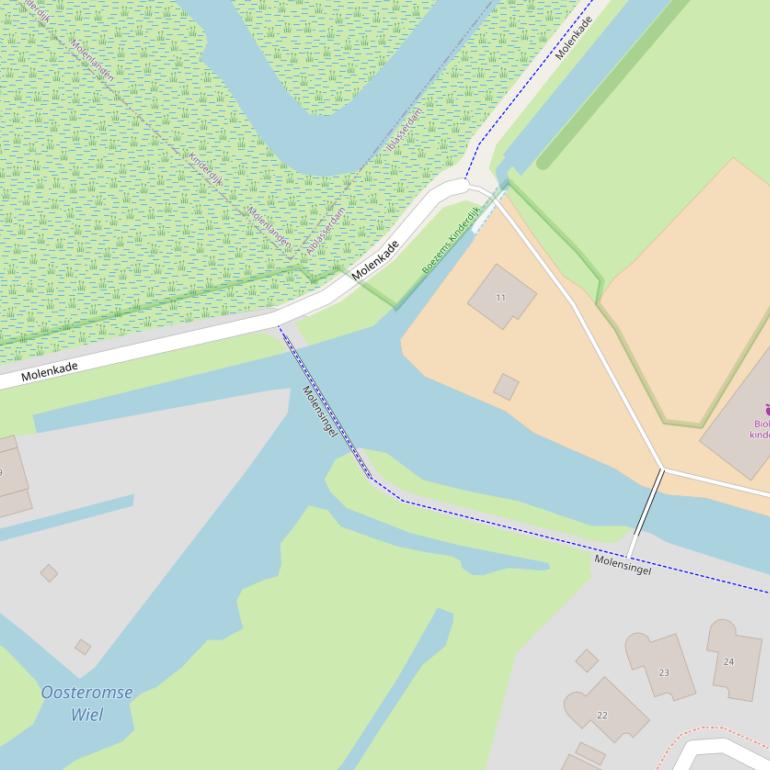 Kaart van de Molenkade.