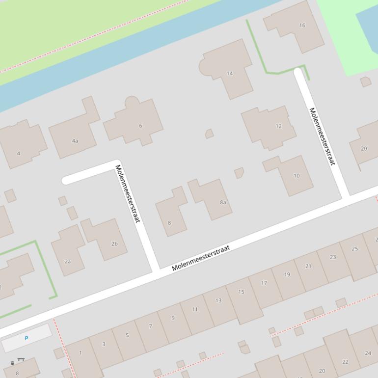 Kaart van de Molenmeesterstraat.