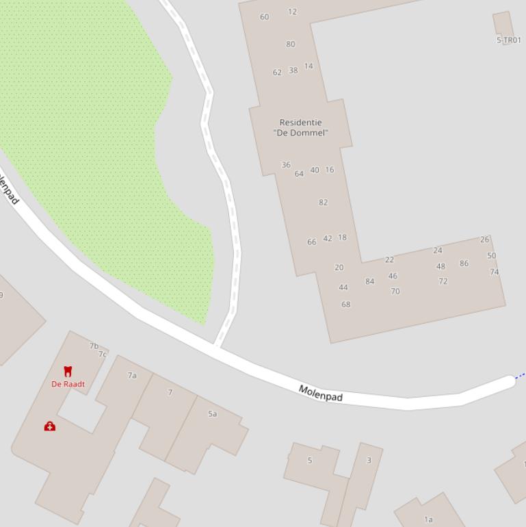 Kaart van het Molenpad.