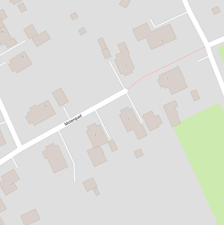 Kaart van het Molenpad.