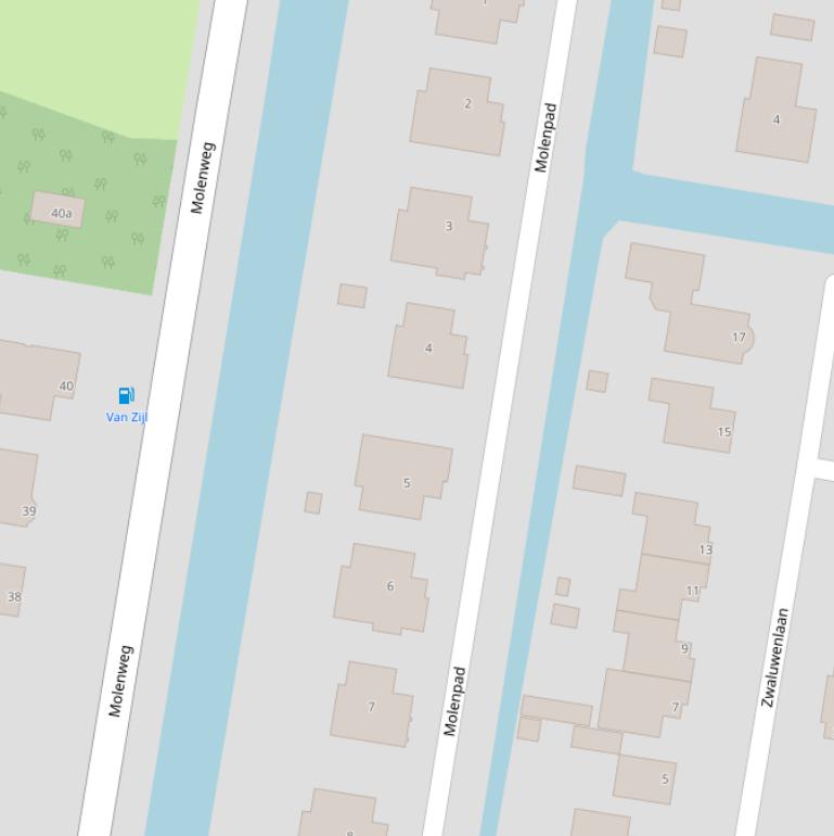 Kaart van het Molenpad.