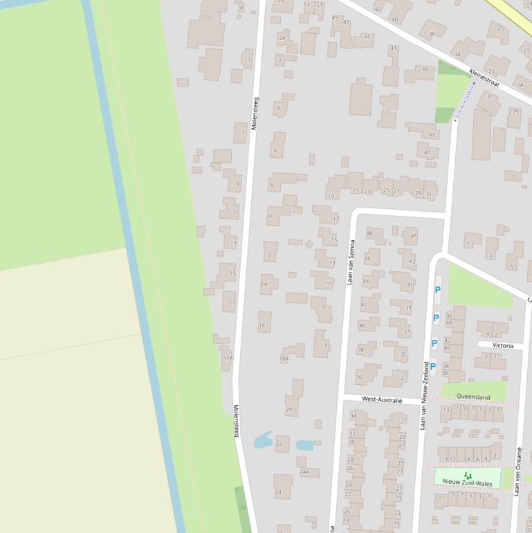 Kaart van de Molensteeg.