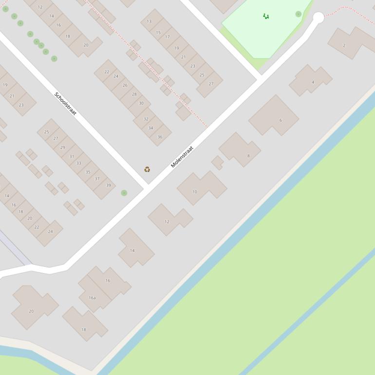 Kaart van de Molenstraat.