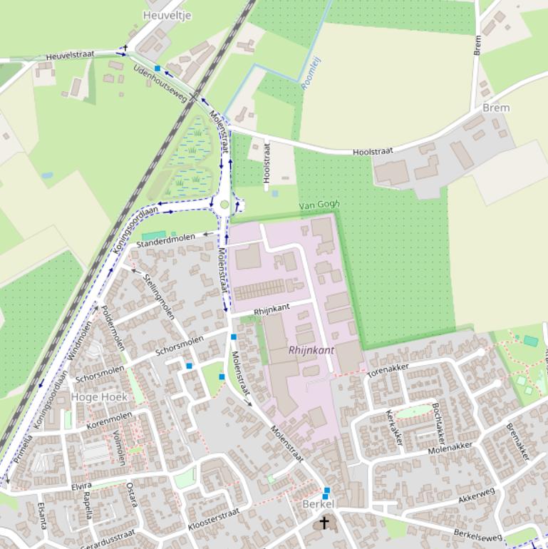 Kaart van de Molenstraat.