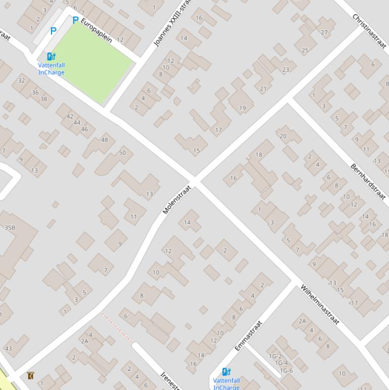 Kaart van de Molenstraat.