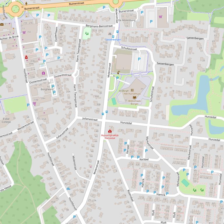 Kaart van de Molenstraat.