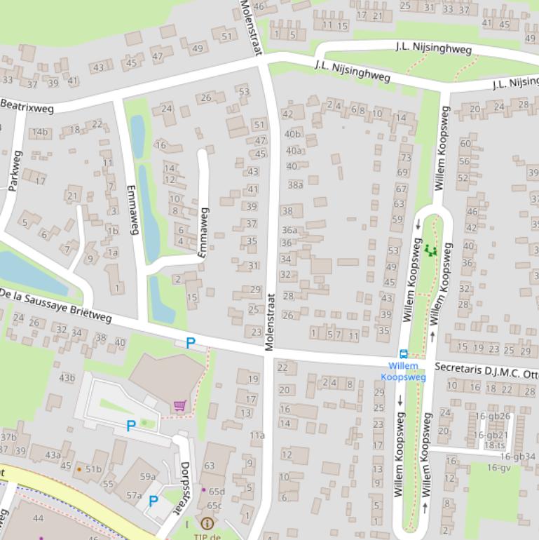 Kaart van de Molenstraat.