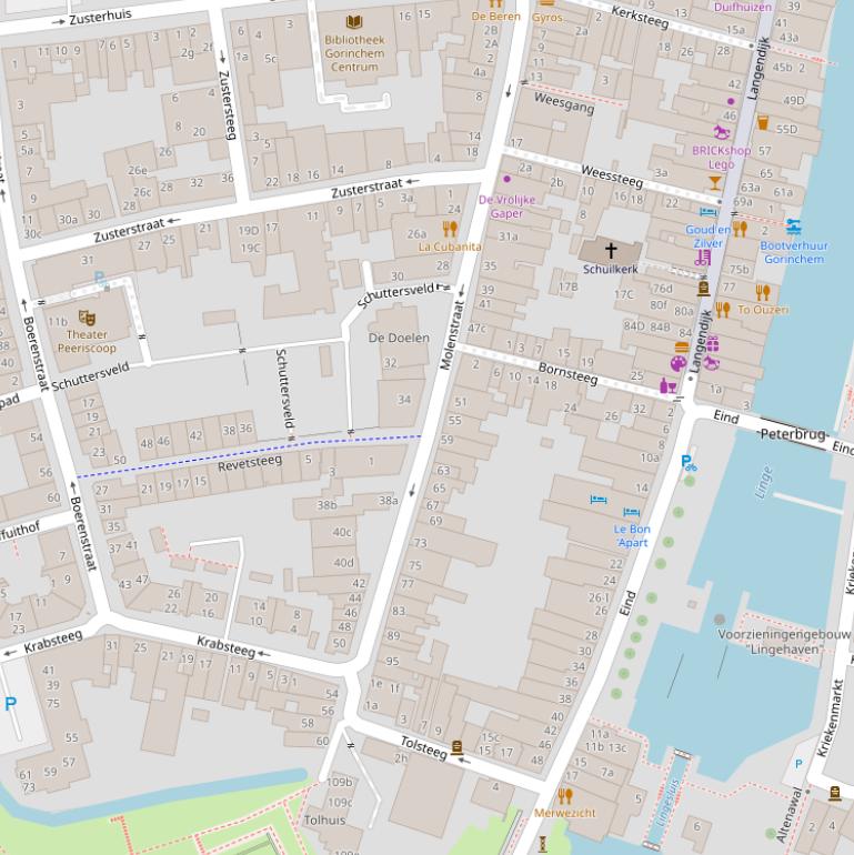 Kaart van de Molenstraat.