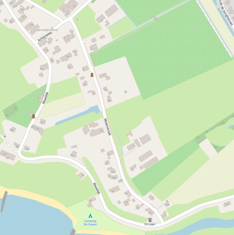 Kaart van de Molenstraat.