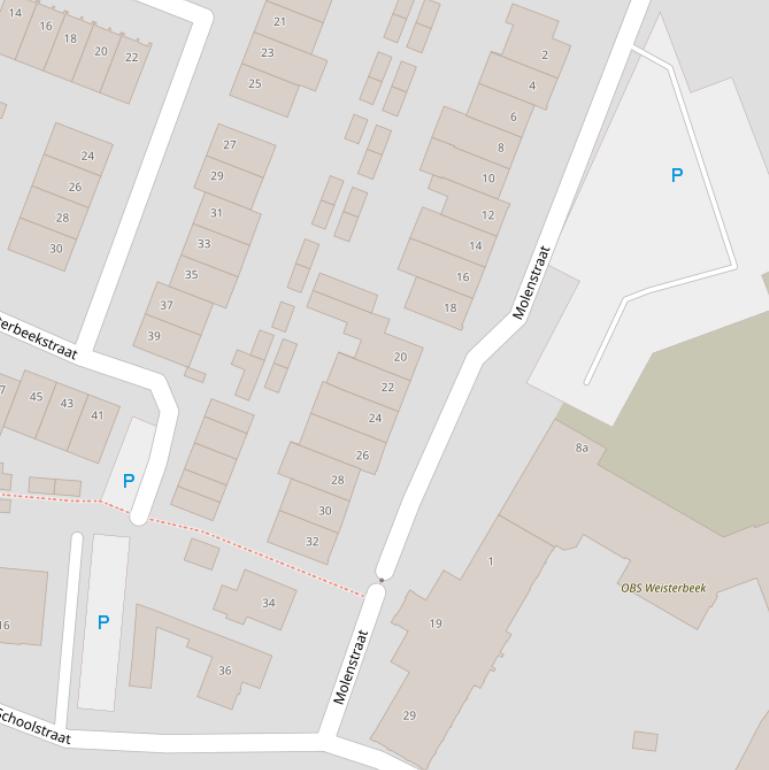 Kaart van de Molenstraat.