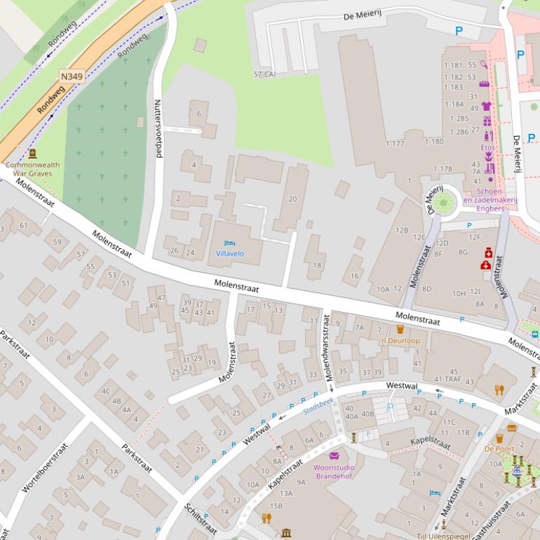 Kaart van de Molenstraat.