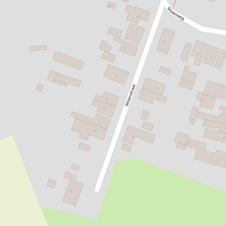 Kaart van de Molenstraat.