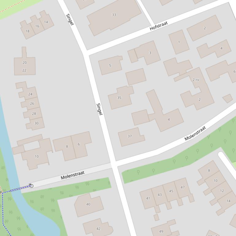 Kaart van de Molenstraat.