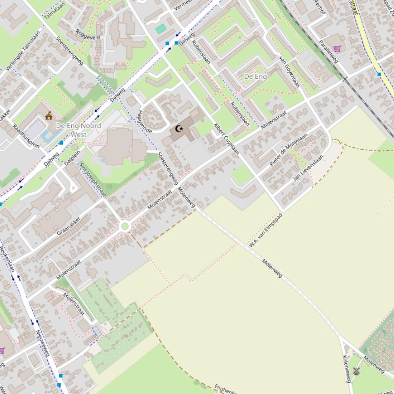 Kaart van de Molenstraat.