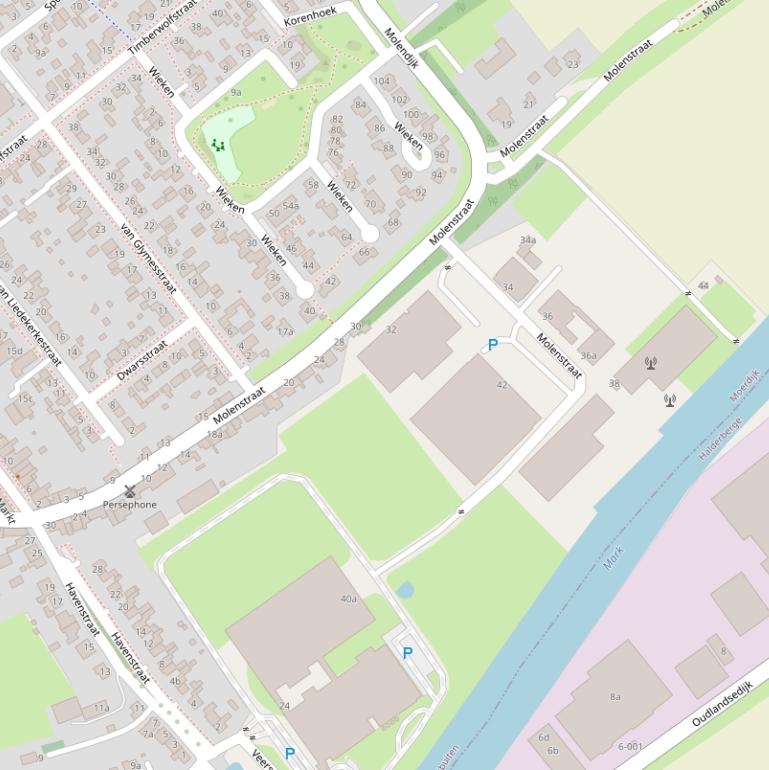 Kaart van de Molenstraat.