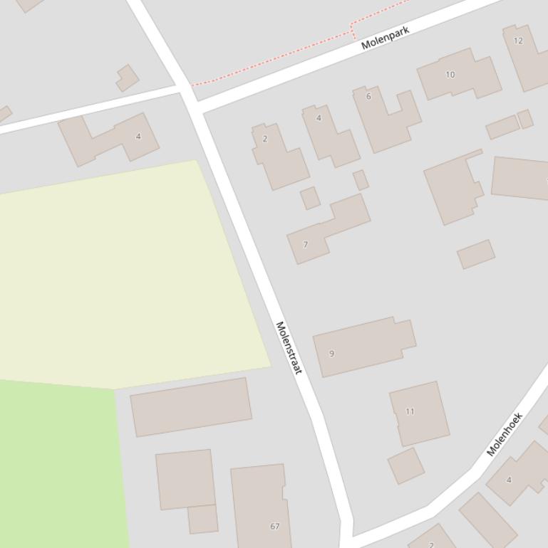 Kaart van de Molenstraat.