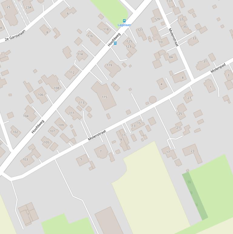 Kaart van de Molenstraat.