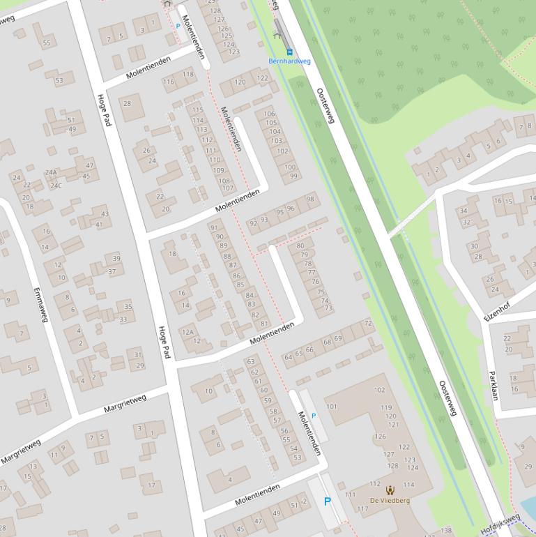 Kaart van  Molentienden.