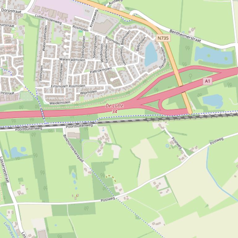 Kaart van het Molenveldpad.