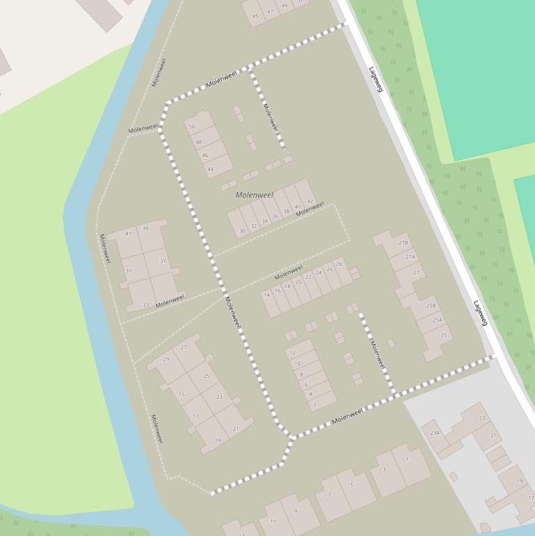 Kaart van  Molenweel.