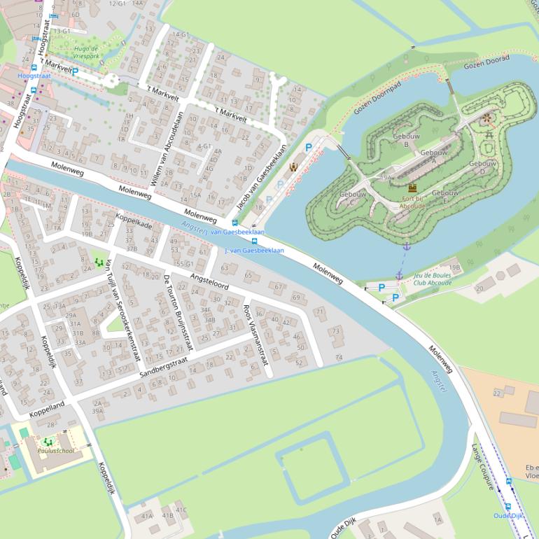 Kaart van de Molenweg.