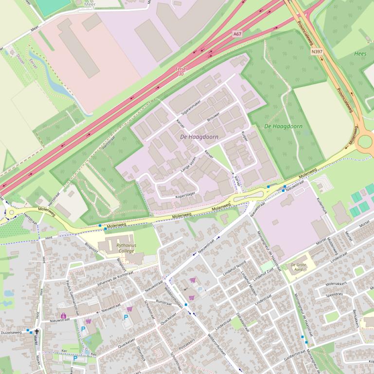 Kaart van de Molenweg.