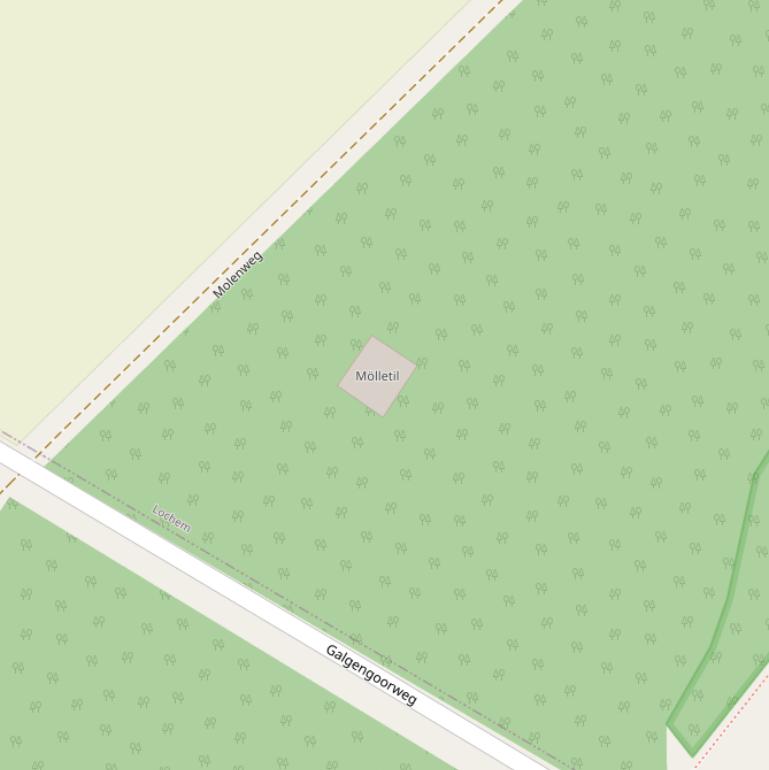 Kaart van de Molenweg.