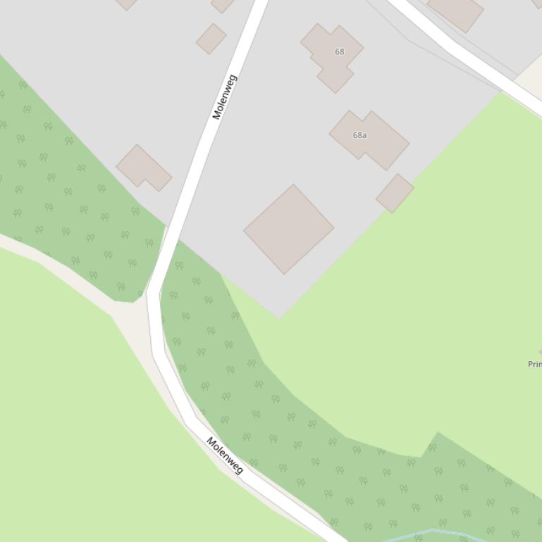 Kaart van de Molenweg.